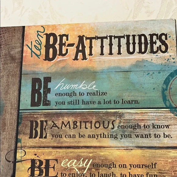 Teen Be-Attitudes Inspirational Wall Art - Picture 2 of 7